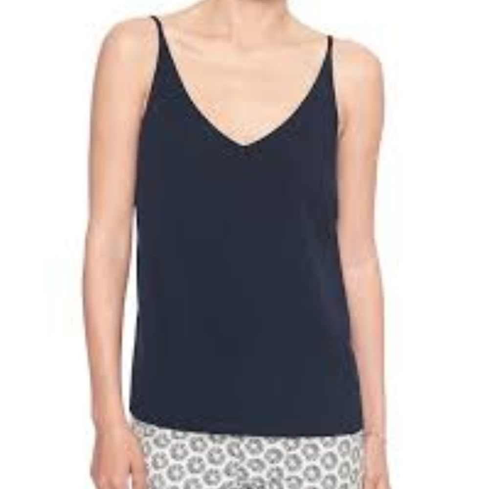 NAVY V NECK CAMI